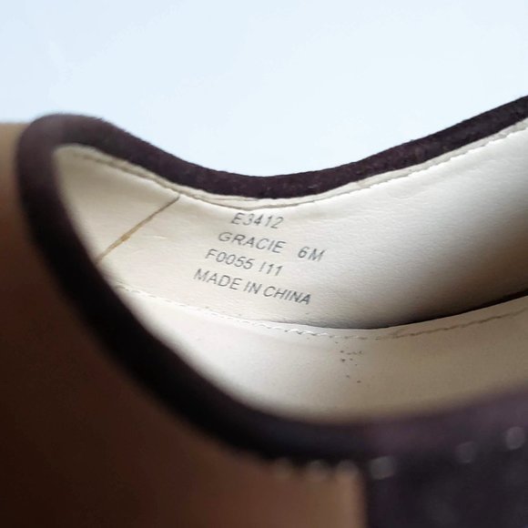 New CALVIN KLEIN Gracie Leather Striped Platform Peep Toe Heels Sandals - Picture 12 of 12